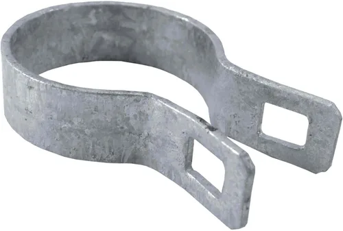Vista 16 de Banda de soporte de 1-3/8 pulgadas para valla de eslabones de cadena, uso para poste de diámetro exterior de 1-3/8 pulgadas / tubería - Banda