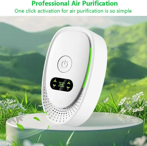 Vista 4 de Purificador de aire enchufable para el hogar, portátil con tecnología de iones negativos, funcionamiento silencioso para dormitorio, oficina