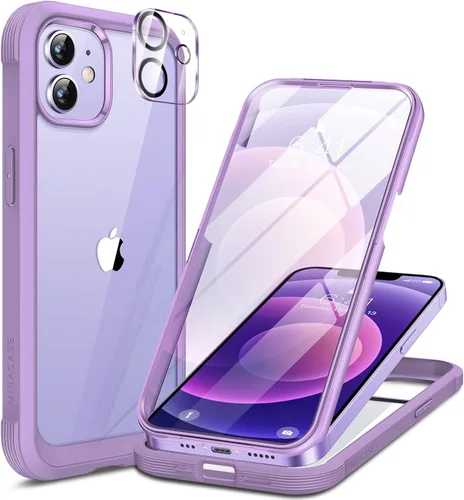 Vista 36 de Miracase - Funda magnética para iPhone 13 Pro Max de 6.7 pulgadas (compatible con MagSafe), transparente, completo, protector de pantalla de vidrio