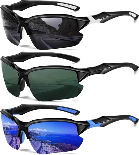 Vista 15 de Sports Polarized Sunglasses for Men Cycling Running Fishing UV Protection Sun Glasses Lightweight Half Frame Goggles