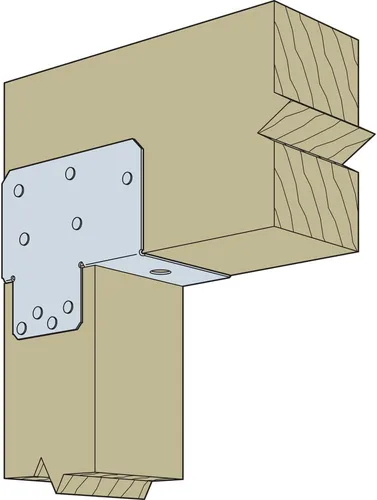 Vista 4 de Simpson Strong-Tie EPC6Z EPCZ ZMAX - Tapa de poste galvanizado para 6X (paquete de 10)