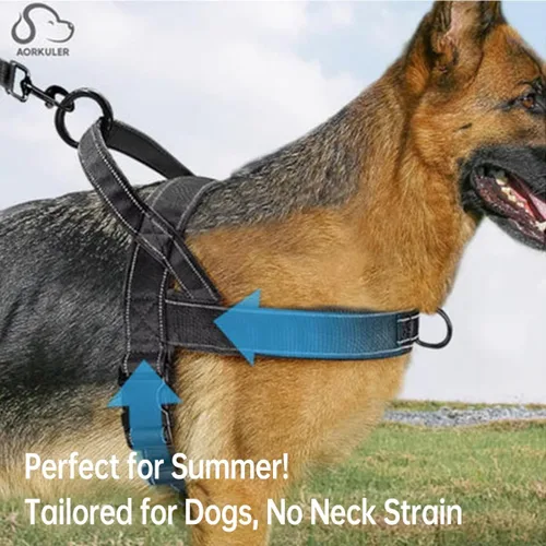 Vista 5 de Aorkuler Arnés para perro sin tirones, fácil para entrenar y caminar, adecuado para rastreador GPS Aorkuler Dog