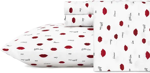 Vista 23 de Betsey Johnson - Juego de sábanas de tamaño individual, ropa de cama de microfibra con estampado Nerdy Teddies con sábana bajera de bolsillo