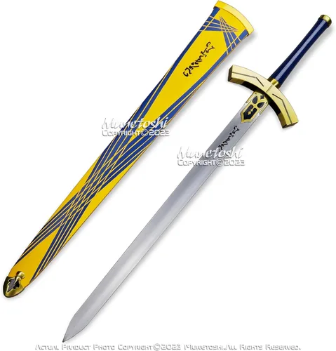 Vista 4 de 45" Excalibur Avalon Acero Inoxidable Artoria Fate Saber Long Sword Fantasy Anime
