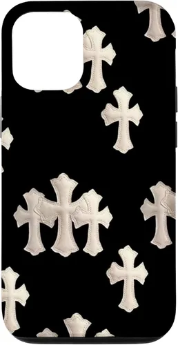 Vista 28 de Funda en blanco y negro con cruces para iPhone 17