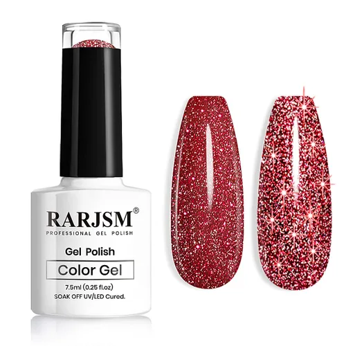 Vista 15 de RARJSM - Esmalte de uñas de gel con purpurina, de color verde oliva, brillante y brillante, para manicura DIY y salón de uñas, requiere secado