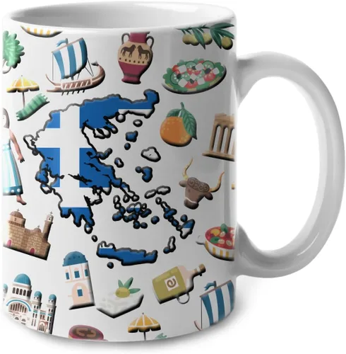 Vista 11 de Lotacy Taza de café con símbolos de Cuba con bandera de mapa, taza de cerámica de bandera cubana de 11 onzas, recuerdo de Cuba y regalos, idea