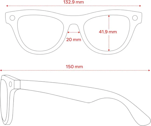 Vista 8 de Meta Ray-Ban Glasses, Skyler Negro brillante/azul cerúleo