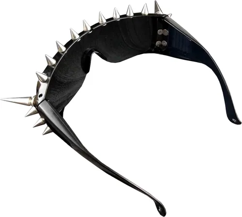 Vista 3 de punkman2000 Cool Rock Punk Spike Gafas de sol de metal tachonadas Moto Biker Gafas Negro