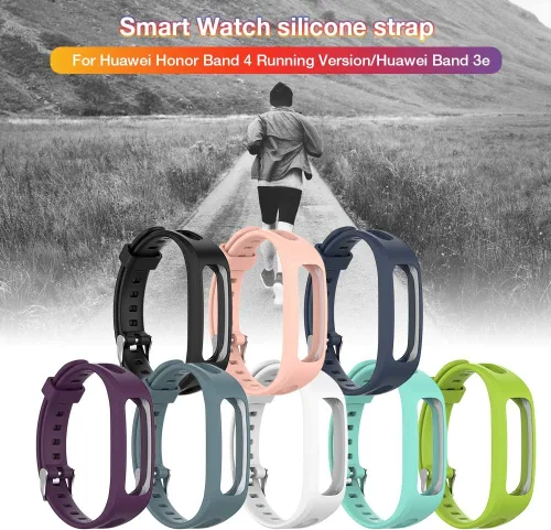 Vista 4 de Osuner Correa de silicona Smart Band, compatible con Huawei Honor Band 4 Running Version/Huawei Band 3e/Band 4e Reemplazo Correa de reloj Accesorios