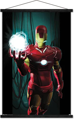 Vista 12 de Trends International Marvel Comics - Iron Man - Póster de pared energético, 14.725 x 22.375 pulgadas, versión enmarcada en madera de granero
