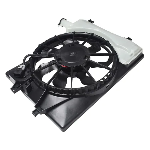 Vista 4 de Reemplazo del conjunto del ventilador de enfriamiento del condensador del radiador para 2014-2016 Elantra 2015-2016 Forte 2015 Forte Koup 12V