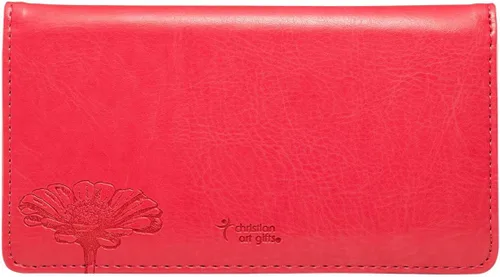 Vista 2 de Billetera y chequera de cuero sintético y mensaje cristiano, guarda duplicados de cheques y tarjetas de crédito, para mujeres y hombres, Mathew, Uno
