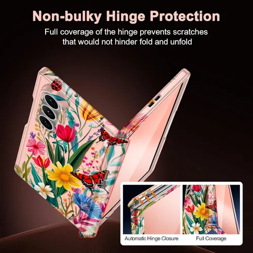 Vista 6 de Hekodonk Funda para Galaxy Z Fold 6, compatible con MagSafe, protector de pantalla integrado, protección de bisagra, magnética, delgada, a prueba