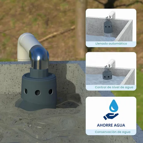 Vista 4 de Válvula de flotador de 1" para tanque de agua, Válvula de control automático de nivel de agua, Válvula de llenado de alto flujo para tanque