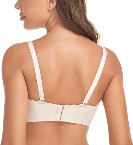 Vista 3 de FallSweet Añade dos copas de encaje sujetadores para mujeres push up sin aros