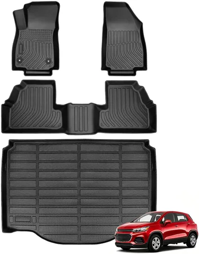 Vista 12 de Alfombrillas para suelo de Dodge Durango 2016-2025 2026 de 6 asientos, protector de carga para todo tipo de clima, TPE resistente, impermeable