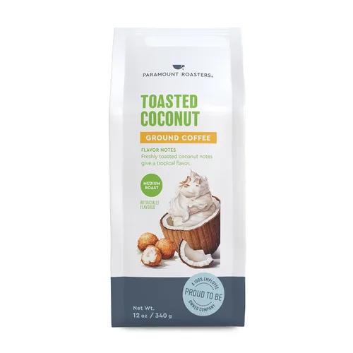 Vista 18 de Café molido con sabor a almendra amaretto, 1-12oz tostado medio