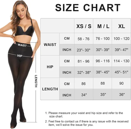 Vista 6 de SIMIYA Medias opacas para mujer, 70 denier, duraderas, elásticas, de cintura alta, color sólido, con pies