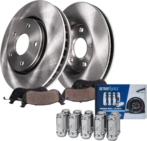 Vista 79 de Detroit Axle - Rotores de freno para Jeep Compass 2015-2022 Renegade 2016-2022 Fiat 500X 2016-2022, 2018, 2019, 2020, 2021. Reemplazo de rotores