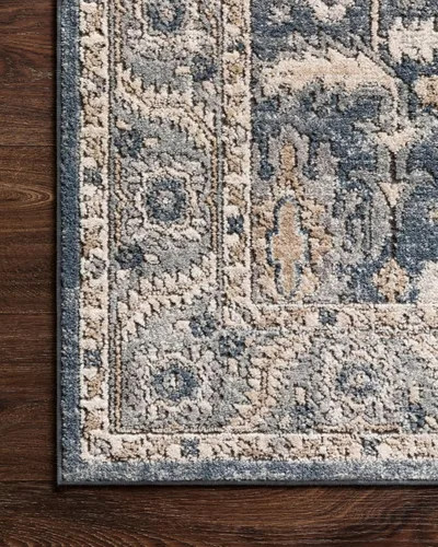 Vista 10 de Loloi Teagan Collection TEA-03 - Alfombra de pasillo de 2 pies y 8 pulgadas x 7 pies y 6 pulgadas, tonos mezclilla y guijarro (Denim/Pebble)