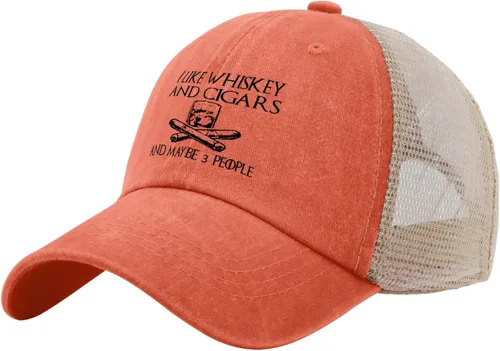 Vista 86 de Philysonic Funny Hat I Like Whisky and Cigars and Maybe 3 People Sombreros para Hombres Gorras de Béisbol Gorras Ajustables