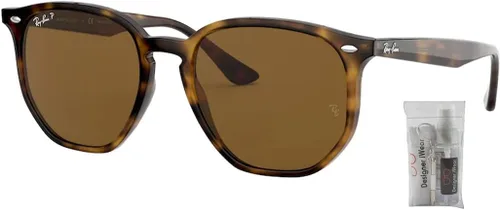 Vista 2 de Ray-Ban RB4306 - Gafas de sol irregulares para hombres y mujeres + paquete con kit de gafas de cortesía de diseñador iWear