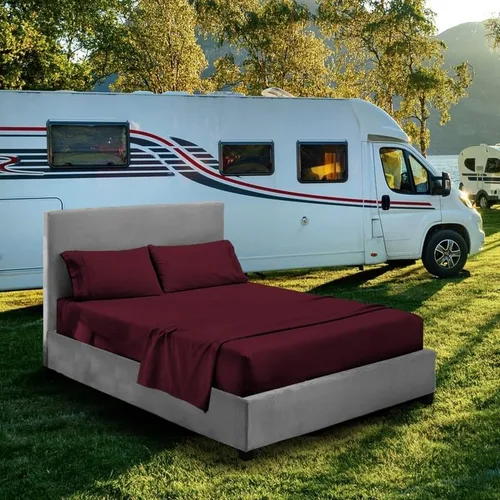 Vista 14 de Juego de sábanas para literas de autocaravana – 48 x 75 pulgadas, tamaño matrimonial 3/4, color azul aguamarina, litera para cuna, cama de caravana