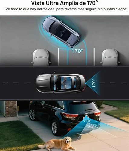 Vista 5 de 1080P Car Reverse Camera with Night Vision, 170° Angle, CVBS Switch