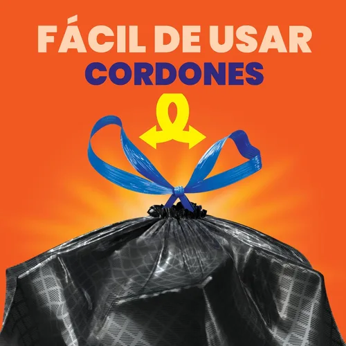 Vista 6 de Hefty Bolsas de basura ultra fuertes de 30 galones, bolsas de basura grandes de 30 galones, multiusos, cierre de cordón resistente a roturas