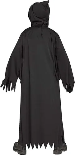 Vista 3 de Disfraz de cara de fantasma con luz para niños, Negro