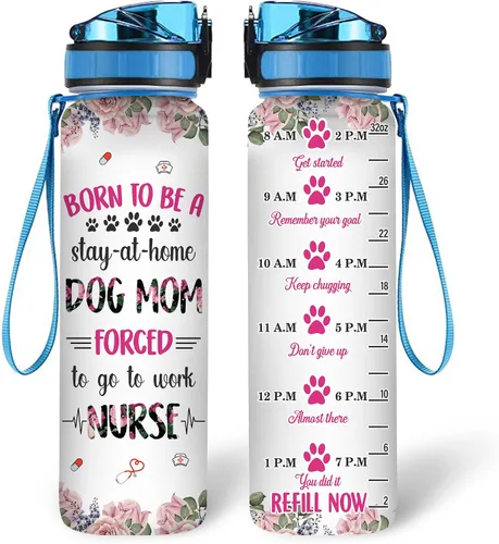 Vista 9 de Estetoscopio personalizado para enfermera, botella de agua motivacional de 32 onzas, nombre personalizado, enfermera, regalos para graduación