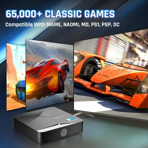 Vista 2 de Kinhank 256G Super Console X2 with 100,000+ Classic Games,Retro Video Game Consoles Compatible with 60+ Classis Emulators, S902X2 Chip, Android TV