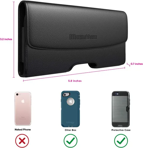 Vista 5 de Mobile Vogue by Reiko - Funda de piel ecológica de alta calidad para teléfono, compatible con iPhone/Galaxy/Stylo/Android con funda protectora