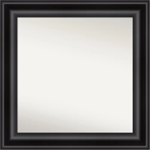Vista 433 de Amanti Art Espejo personalizado, espejo de baño negro puente, espejo de pared o espejo de tocador de baño sobre el fregadero (26 x 26 pulgadas)