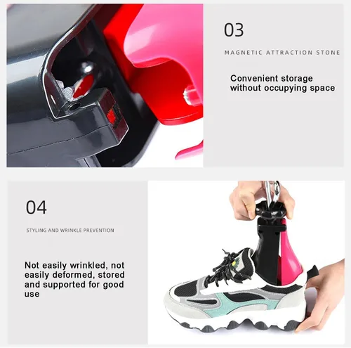 Vista 6 de Pimigiob Camillas de zapatos Par de ampliadores de zapatos ajustables de 4 vías para estirar longitud ancho altura para pies anchos expansor