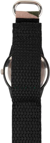 Vista 3 de Marvel Reloj de pulsera de nailon analógico de cuarzo para niños, Camo, Classic