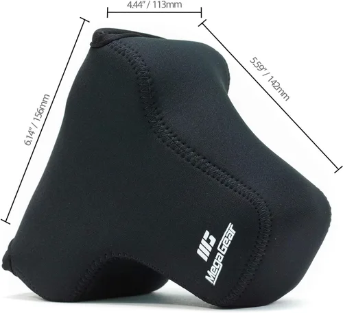 Vista 2 de MegaGear MG1568 - Funda de neopreno ultraligera para cámara compatible con Sony Alpha A7 III, A7R III, A9 (1.102-2.756 in), color negro, talla única