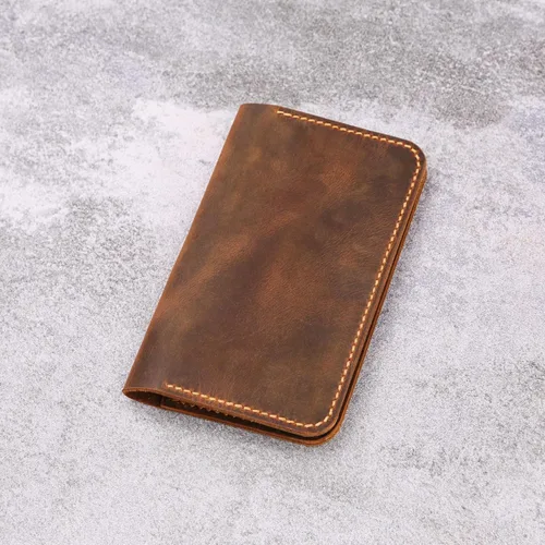 Vista 3 de Funda de cuero personalizada para cuaderno de notas de campo de bolsillo/funda de cuero para notas de campo delgada FA605S