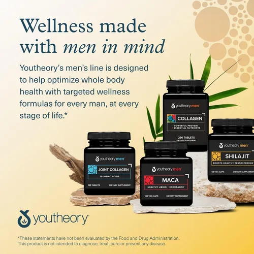 Vista 7 de Youtheory Shilajit para hombre - Cápsulas de Shilajit con extracto de PrimaVie - Apoya el alivio del estrés, el crecimiento muscular y la salud