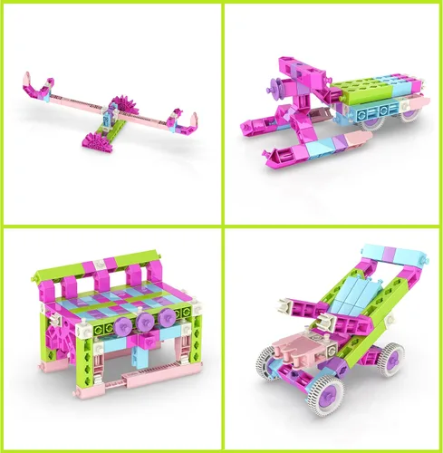 Vista 4 de Engino Inventor Girl 20 Models Construction System, Pink