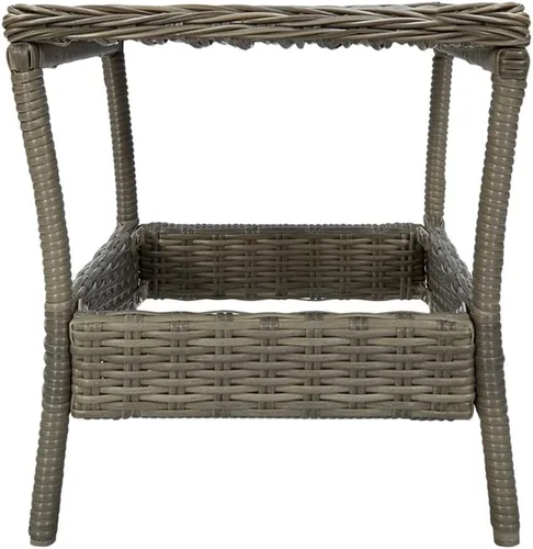 Vista 2 de Afuera Living 3 Piece Poly Rattan Garden Lounge Set, Black/Brown Finish, Weather-Resistant PE Rattan, Adjustable Backrests, Polyester Cushions