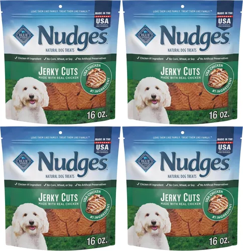 Vista 11 de Blue Buffalo Nudges Jerky Cuts - Golosinas para perros de pollo y pato