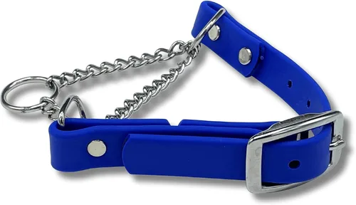 Vista 26 de Collar de Martingala para Perros, Biothane, Hardware de Acero Inoxidable, Sin Tirones, Fabricado en Estados Unidos, Grado Profesional, XXS, Negro