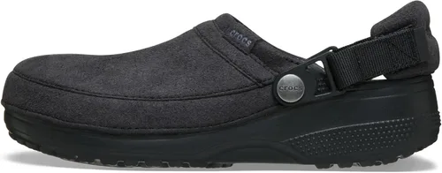 Vista 7 de Crocs Zuecos clásicos de lona elaborados unisex para hombres y mujeres Ante negro