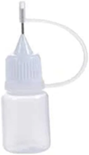 Vista 8 de Botella de pegamento con punta de aguja, gotero vacío, aplicador de botellas de plástico, herramienta de quilling, pegamento de punta de precisión