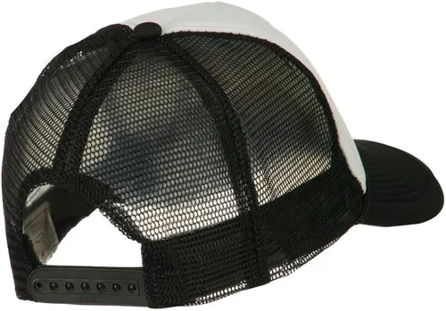 Vista 4 de e4Hats.com Gorra trasera de malla de espuma bordada Smile Face