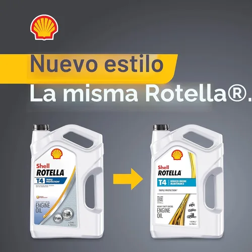 Vista 4 de Shell Rotella T4 Triple Protection 15W-40 Aceite de motor, 1 cuarto de galón (paquete de 6)
