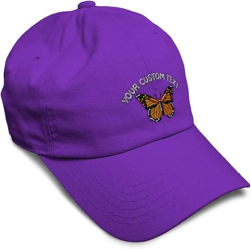 Vista 40 de Gorra de béisbol suave con diseño de mariposa monarca, con insectos, bordado de mariposa, de algodón, para hombres y mujeres