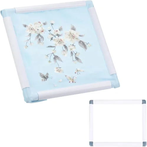 Vista 29 de PATIKIL Aros de bordado, marco universal de aro para bordar, reutilizable, cuadrado, rectangular, de plástico, para manualidades, costura
